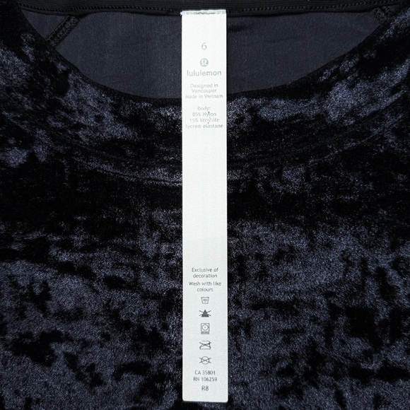 Lululemon Warm Down Crew *Crushed Velvet in Black - Picture 7 of 7